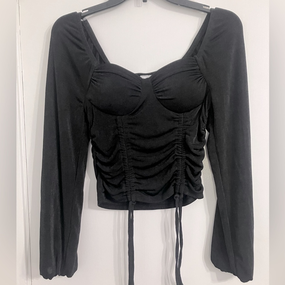 long sleeve corset top